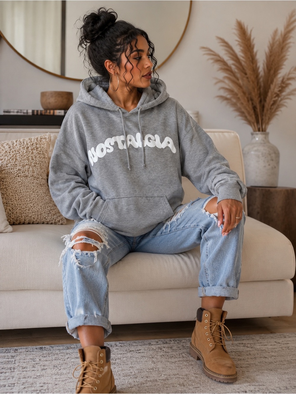 Nostalgia by RodWave Grey Pullover Hoodie - see all pics